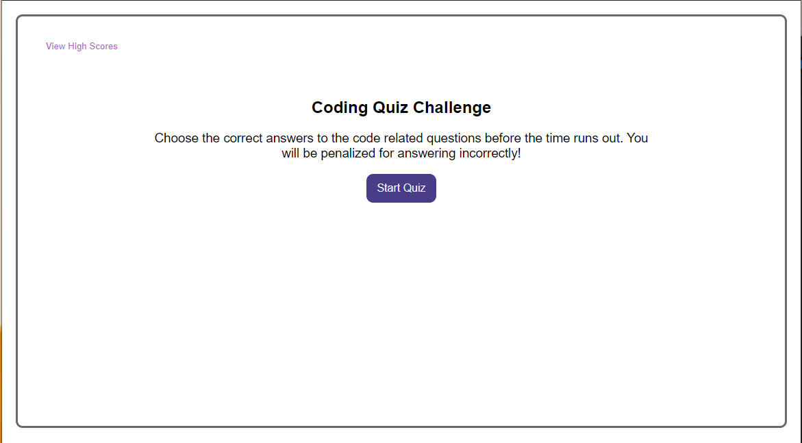 Countdown Code Quiz